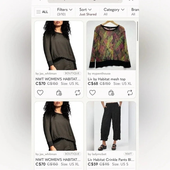 HABITAT  LIV blouse,women NEW! XS Blue,gauzy,crinkle,sheer,mesh,cowl - Picture 15 of 15